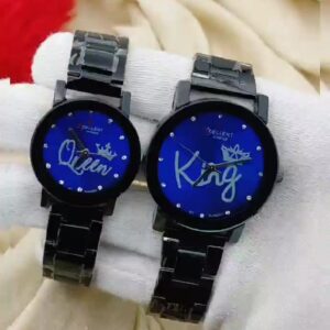 Couple Watches - Watch for Men and Women - Chain Watches for Men & Girls - Stylish & Luxury Couple Watches - King & Queen - Quartz Watch with Box & Bag - Wedding & Valentine Days Gift for Couple - Free delivery Product - Wedding Accessories