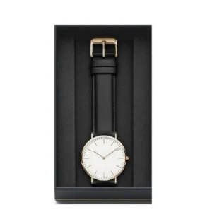 Black Leather Unisex Watch for Men, Women, Girls and Boys - Latest Design