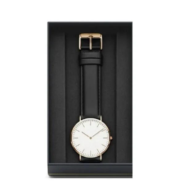 Black Leather Unisex Watch for Men, Women, Girls and Boys - Latest Design