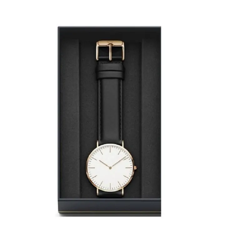 Black Leather Unisex Watch for Men, Women, Girls and Boys - Latest Design