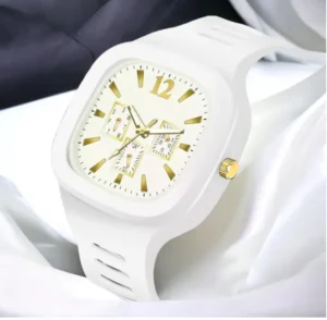 Positif Square Multi DIAL Analog Silicon Strap ADDI Stylish Designer Analog Watch - for Boys and girls Beautiful Square Analog Unique Designer Watch for Men Boys and Girls - Silicone Strap - Triple Dial - Analog Watch.