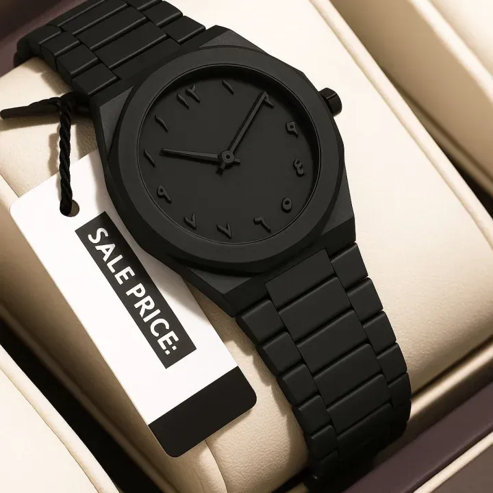 Black Arabic Aura Watch For Men Stylish Aura Watch 100% Original Watch