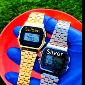 Stainless Steel Strap Men Business Watch Vintage LED Digital Sports Watches Electronic Wrist Band