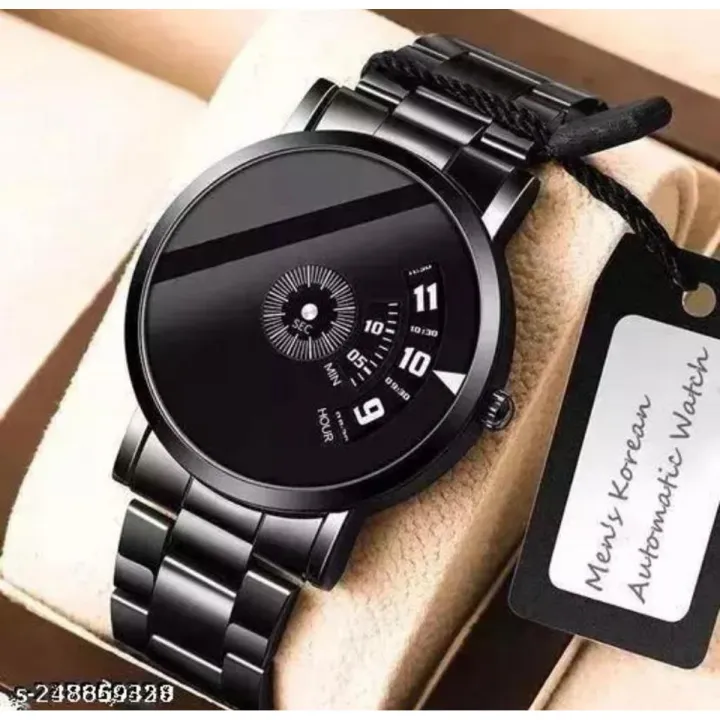 Black & White Stainless Steel Casual Watch for Man SMART Quartz Watches for Boys & Men New Fashion Wrist watch
