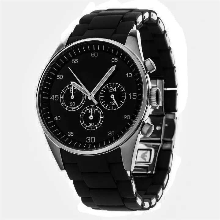[High Quality] IMPORTED Gorgeous Fashion Sportive Men`s Chronograph Matt Strap For Men & Boys