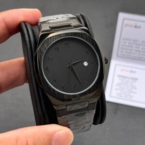 Arabic Edition Black Aura with Date - Ultra High Quality Stainless Steel Heavy Weight Edition (+150gm)